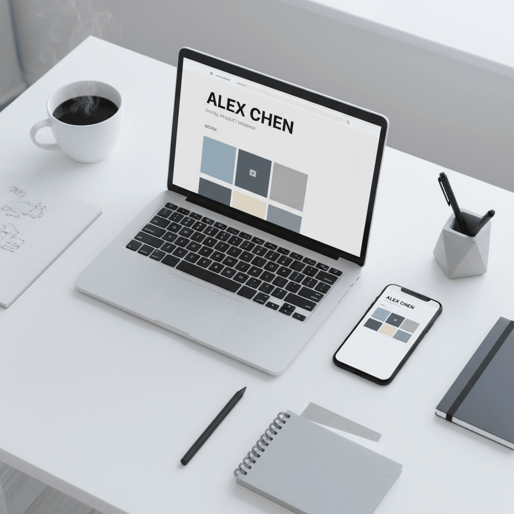 Website design mockup on a laptop and tablet